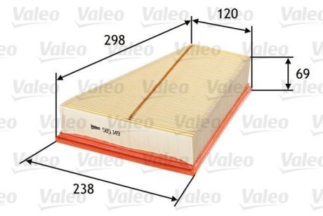 Воздушный фильтр Valeo 585149