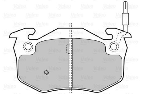Гальмівні колодки, дискове гальмо (набір) Valeo 598396