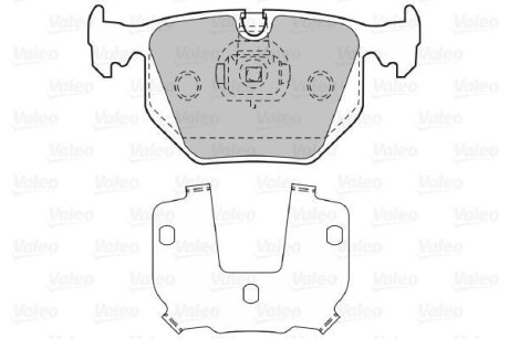 Гальмівні колодки, дискове гальмо (набір) Valeo 598580 (фото 1)