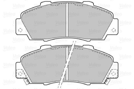 Комплект тормозных колодок, дисковый механизм Valeo 598627