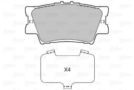 Гальмівні колодки, дискове гальмо (набір) Valeo 598819 (фото 1)
