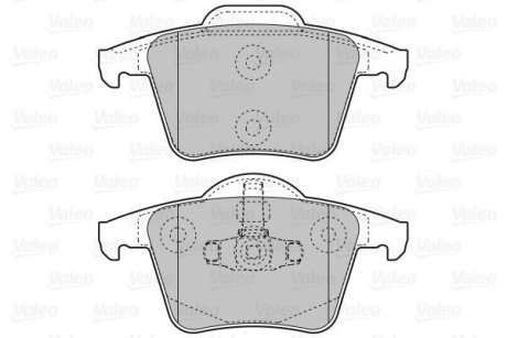 Гальмівні колодки, дискове гальмо (набір) Valeo 598829 (фото 1)