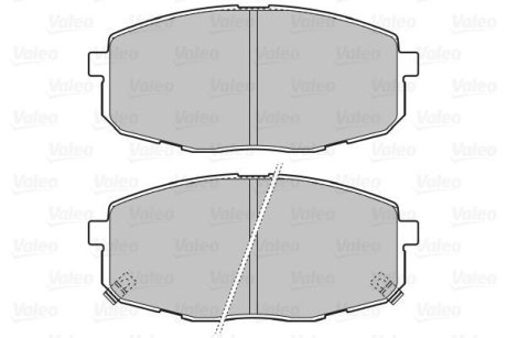 Гальмівні колодки, дискове гальмо (набір) Valeo 598842 (фото 1)