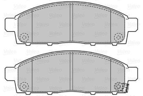 Гальмівні колодки, дискове гальмо (набір) Valeo 598893