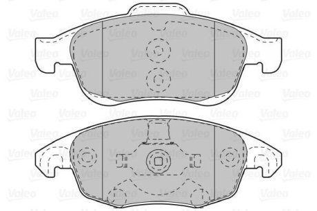 Гальмівні колодки, дискове гальмо (набір) Valeo 598997 (фото 1)