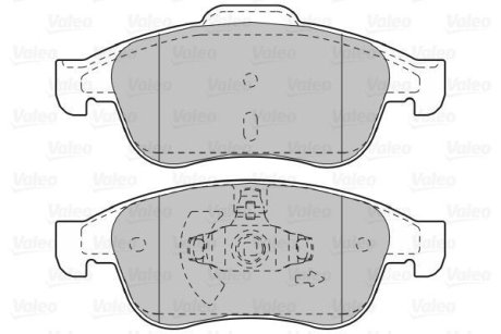 Гальмівні колодки, дискове гальмо (набір) Valeo 601045 (фото 1)