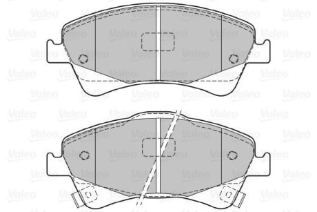 Гальмівні колодки, дискове гальмо (набір) Valeo 601059 (фото 1)