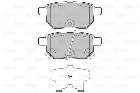 Дисковые тормозные колодки Valeo 601132