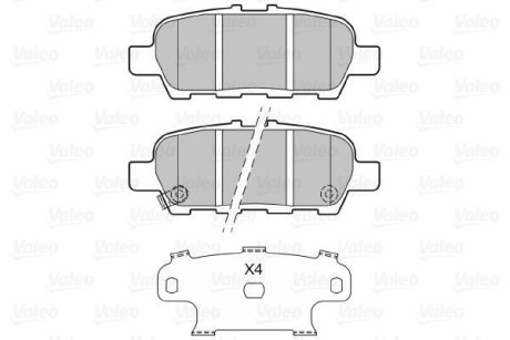 Дисковые тормозные колодки Valeo 601148 (фото 1)