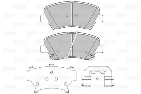 Дисковые тормозные колодки Valeo 601294 (фото 1)