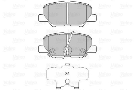 Дисковые тормозные колодки Valeo 601361