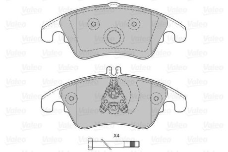 Гальмівні колодки (набір) Valeo 601416 (фото 1)