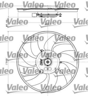 Вентилятор, охлаждение двигателя Valeo 696349