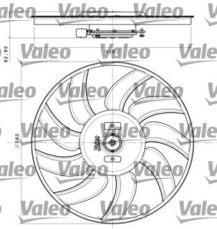 Вентилятор, охлаждение двигателя Valeo 696350