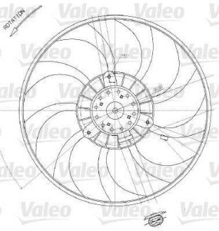 Вентилятор, охлаждение двигателя Valeo 698412