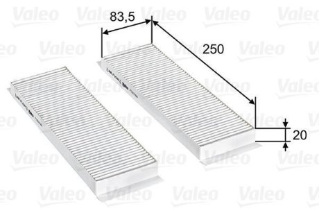 Фильтр, воздух во внутренном пространстве Valeo 715748 (фото 1)