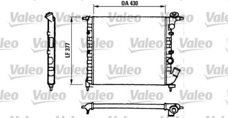 Радиатор, охлаждение двигател Valeo 730055