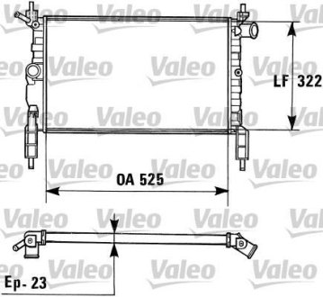 Радіатор, охолодження двигуна Valeo 730975