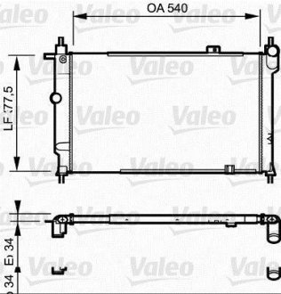 Радиатор, охлаждение двигател Valeo 730993