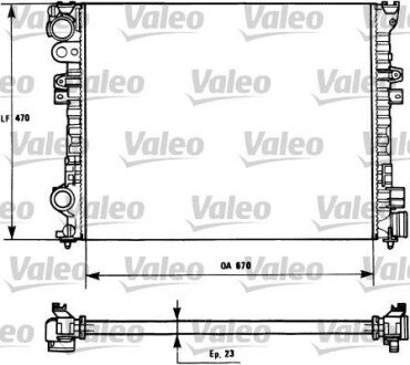 Радиатор, охлаждение двигател Valeo 731166