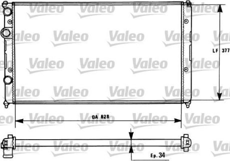 Радиатор, охлаждение двигател Valeo 731267