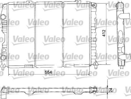 Радиатор, охлаждение двигател Valeo 731283