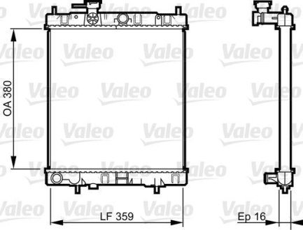 Радиатор, охлаждение двигател Valeo 731287