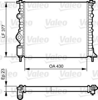 Радиатор, охлаждение двигател Valeo 731378