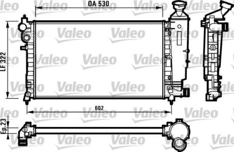 Радиатор, охлаждение двигател Valeo 731526