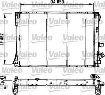 Радиатор, охлаждение двигател Valeo 731529