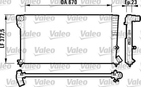 Фото радиатор, охлаждение двигател Valeo 731744 Радиатор, охлаждение двигател Valeo 731744