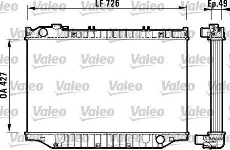 Радиатор, охлаждение двигател Valeo 732415