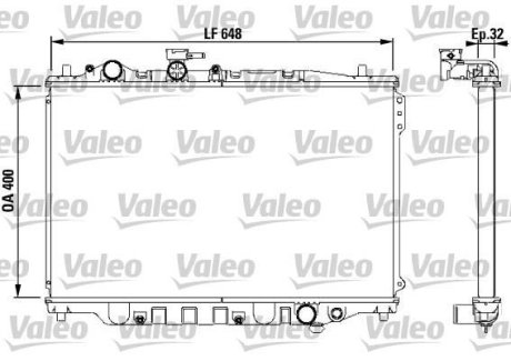 Радіатор, охолодження двигуна Valeo 732538