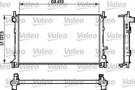 Радиатор, охлаждение двигател Valeo 732732