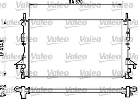 Радиатор, охлаждение двигател Valeo 732827 (фото 1)