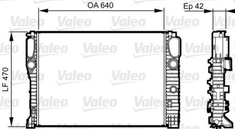 Радиатор, охлаждение двигател Valeo 732855