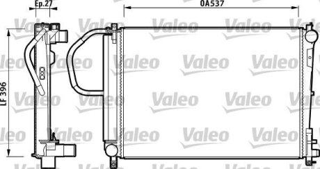 Радиатор, охлаждение двигател Valeo 732883 (фото 1)