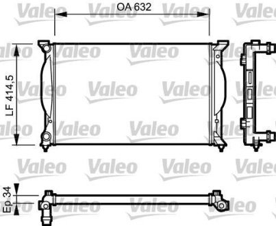 Радіатор, охолодження двигуна Valeo 732963