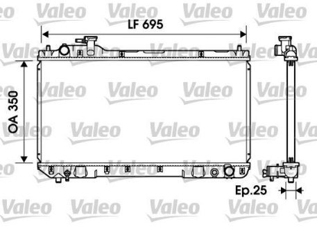 Радиатор, охлаждение двигател Valeo 734216