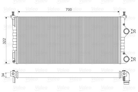 Радіатор, охолодження двигуна Valeo 734692