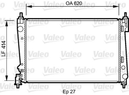 Радиатор, охлаждение двигател Valeo 735041