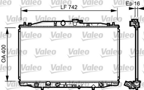 Радиатор, охлаждение двигател Valeo 735049