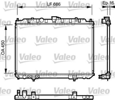 Радіатор, охолодження двигуна Valeo 735064