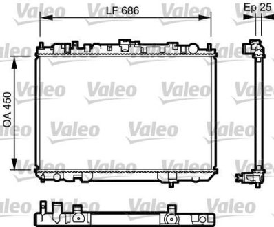 Радіатор системи охолодження Valeo 735081