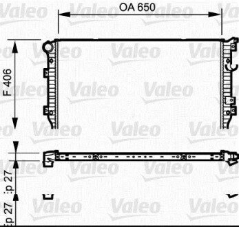 Радиатор, охлаждение двигател Valeo 735133