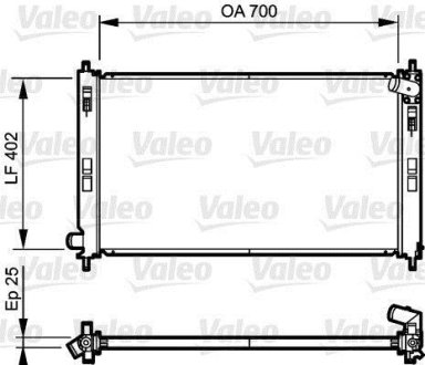 Радиатор системы охлаждения Valeo 735200