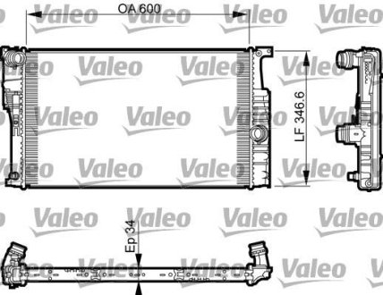 Радіатор, охолодження двигуна Valeo 735464