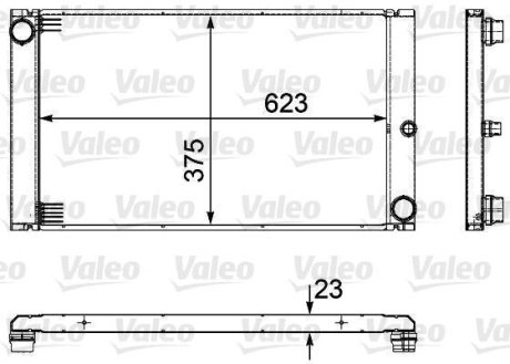 Радіатор, охолодження двигуна Valeo 735475