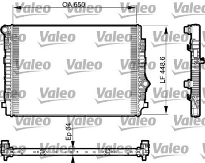 Радиатор охлаждения двигателя Valeo 735549 (фото 1)