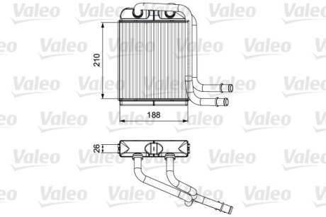 Радиатор (теплообменник) отопления салона Valeo 811524